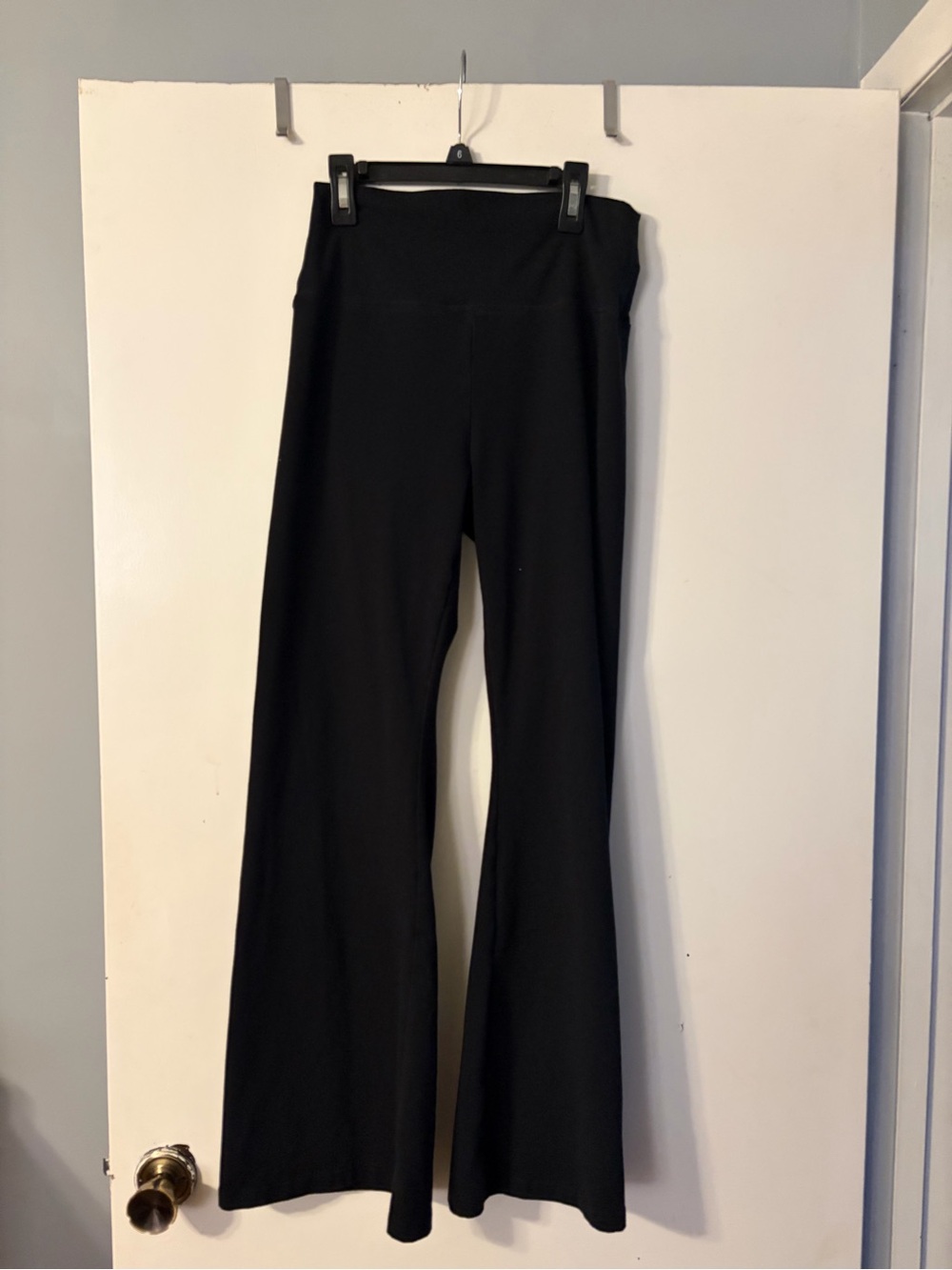 aerie Black High-Rise Flare Track Pants